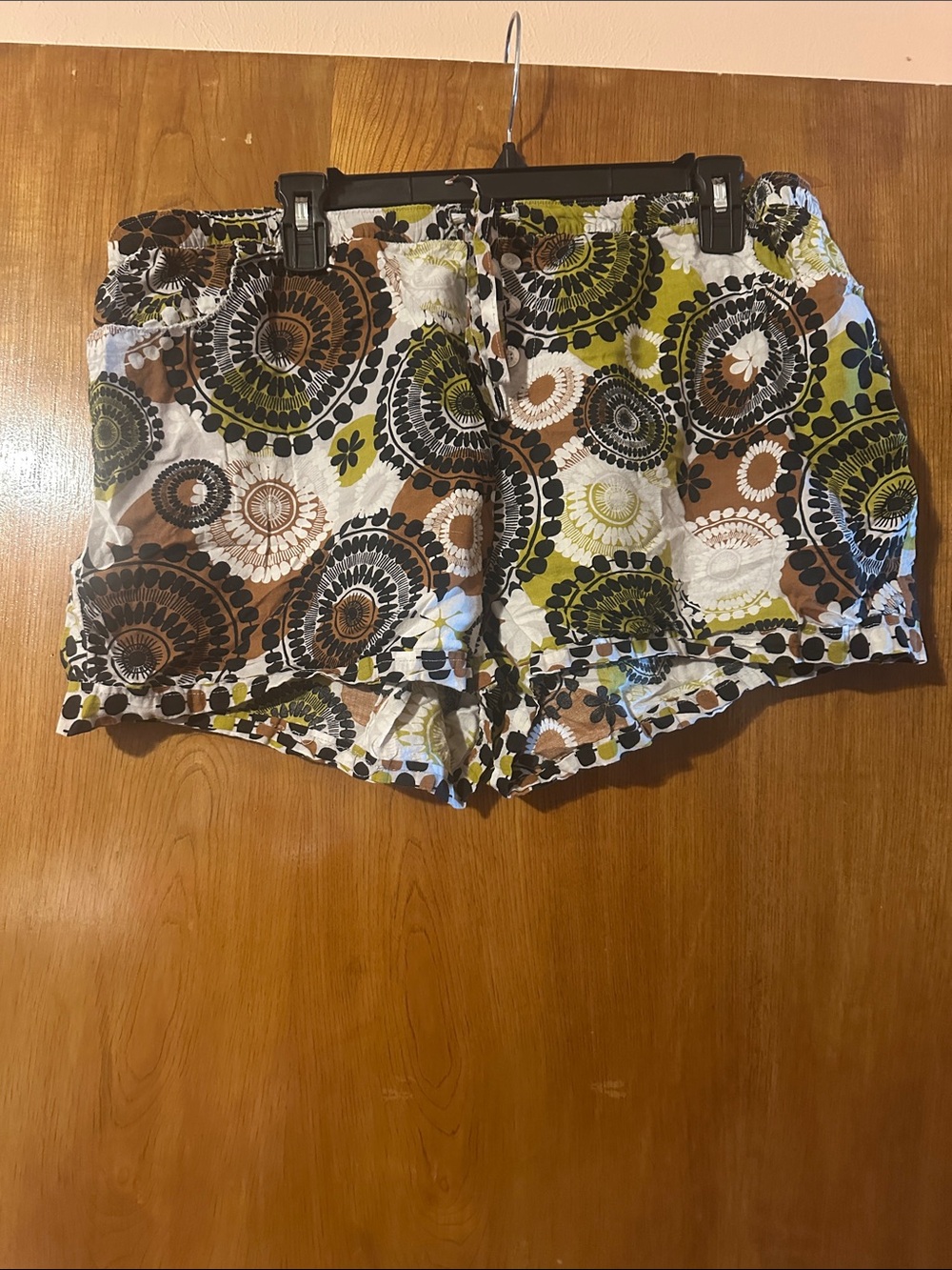 Vera Bradley Women's Casual Floral Print Shorts - Olive, Brown & White